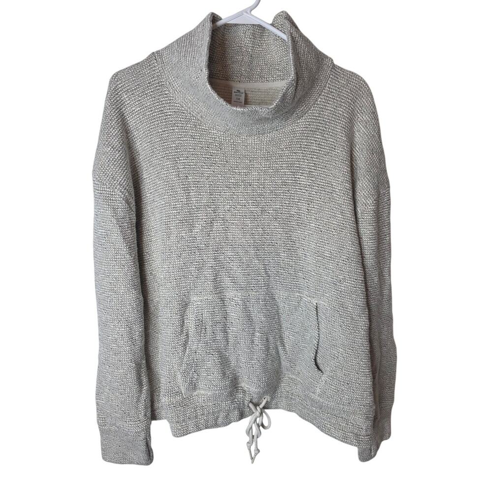 90 Degree by Reflex Funnel Neck Pouch Front Sweatshirt, 1X